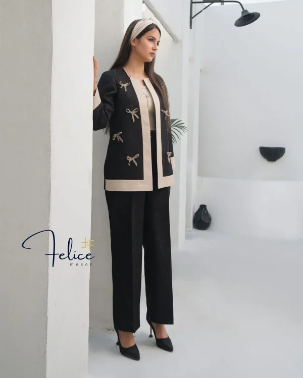 کت شلوار زنانه مدل پاپیون - Image 2