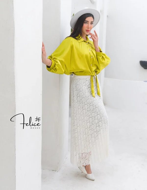 دامن دانتل پلیسه