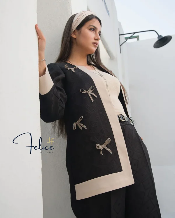 کت شلوار زنانه مدل پاپیون - Image 3