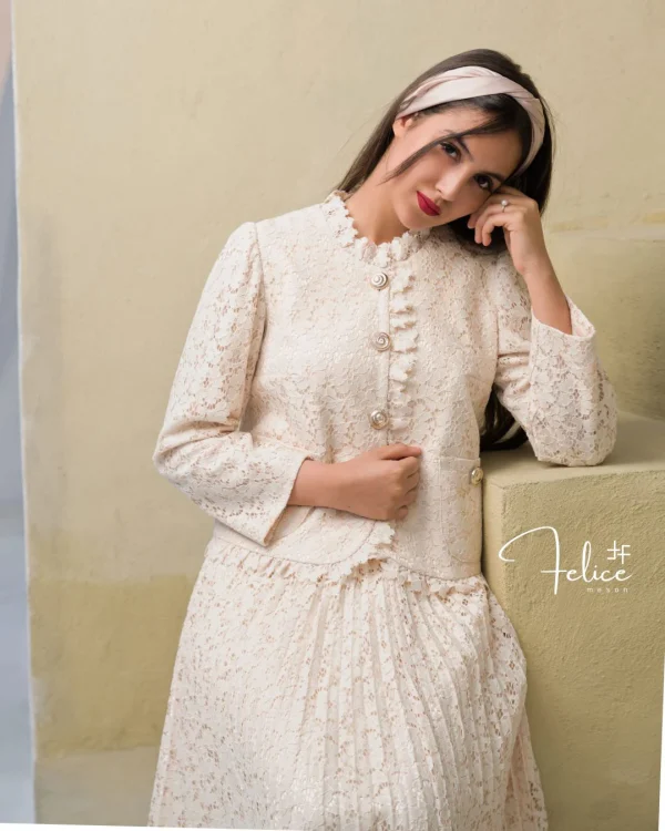 کت دامن مدل دانتل پلیسه - Image 3