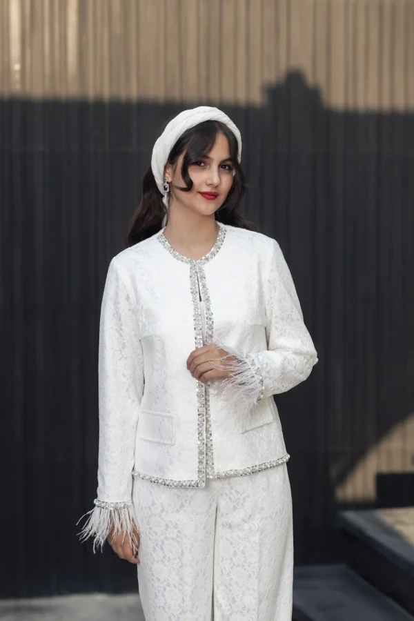 کت شلوار زنانه مدل دانتل فرشته - Image 4