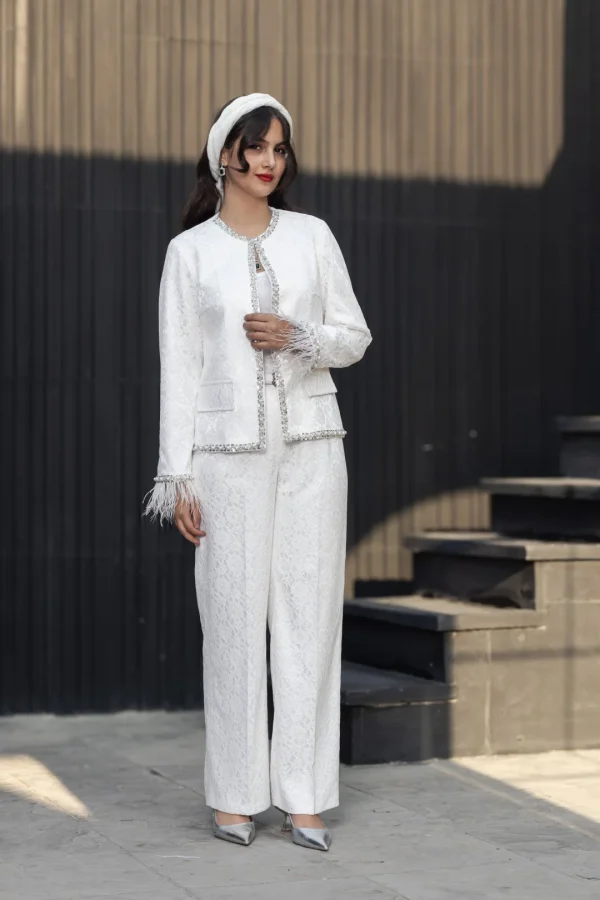 کت شلوار زنانه مدل دانتل فرشته - Image 2