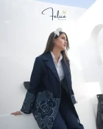 کت شلوار زنانه مدل گل کاغذی