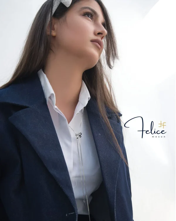 کت شلوار زنانه مدل گل کاغذی - Image 2