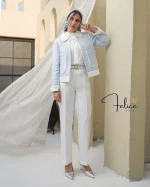 کت شلوار زنانه مدل آسمان - Image 3