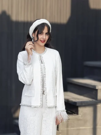 کت شلوار زنانه مدل دانتل فرشته