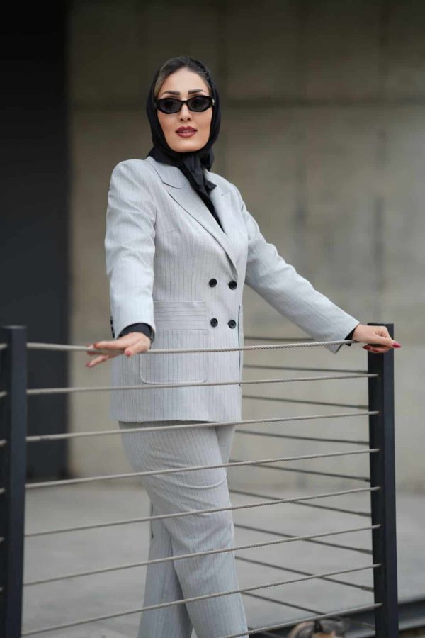 کت و شلوار دیپلمات طوسی