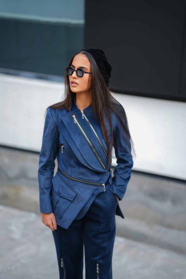 کت شلوار مخمل کره ای - Image 2