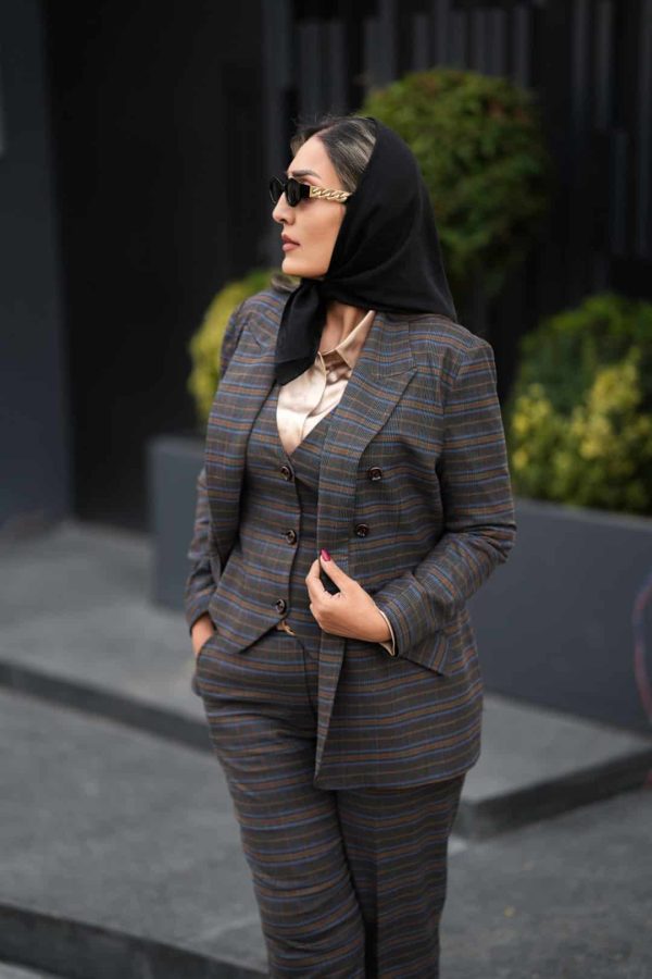 کت و شلوار چهارخانه - Image 2