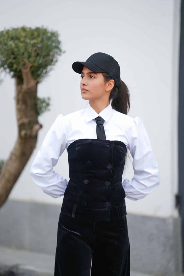 ست اورال و کت مخمل و شومیز سفید - Image 3